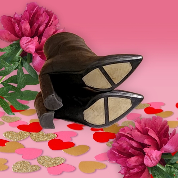 Women Vintage Leather Black Ankle Boots By Nine West Size 8M/Women Designer Boot - Picture 10 of 14